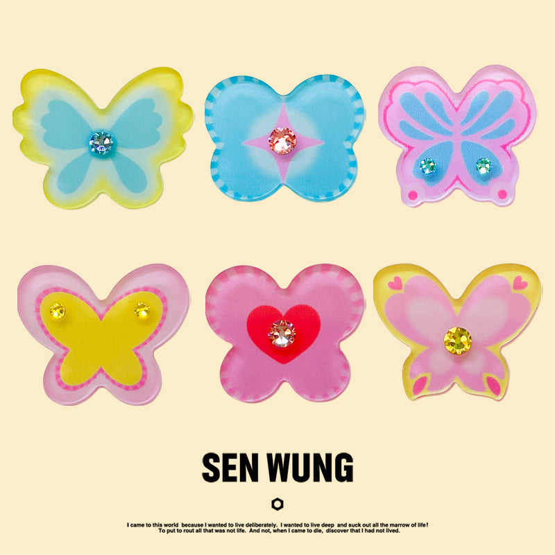 Colorful Butterfly Mini Earrings/Clip