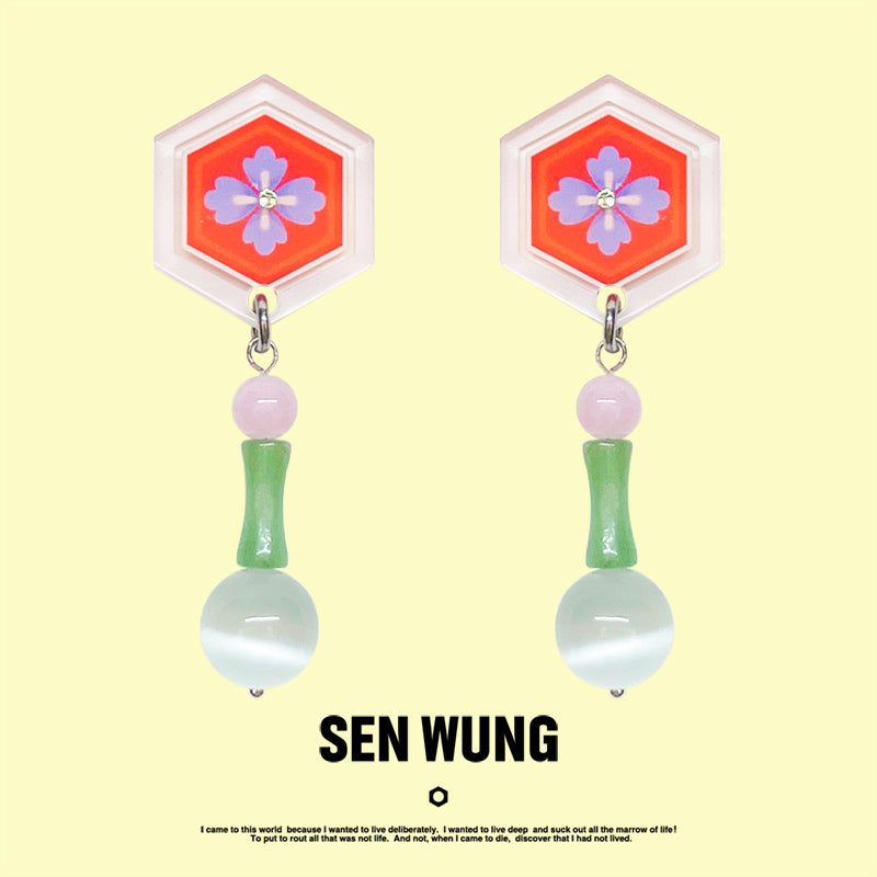 Six Blessings Earrings/Clip