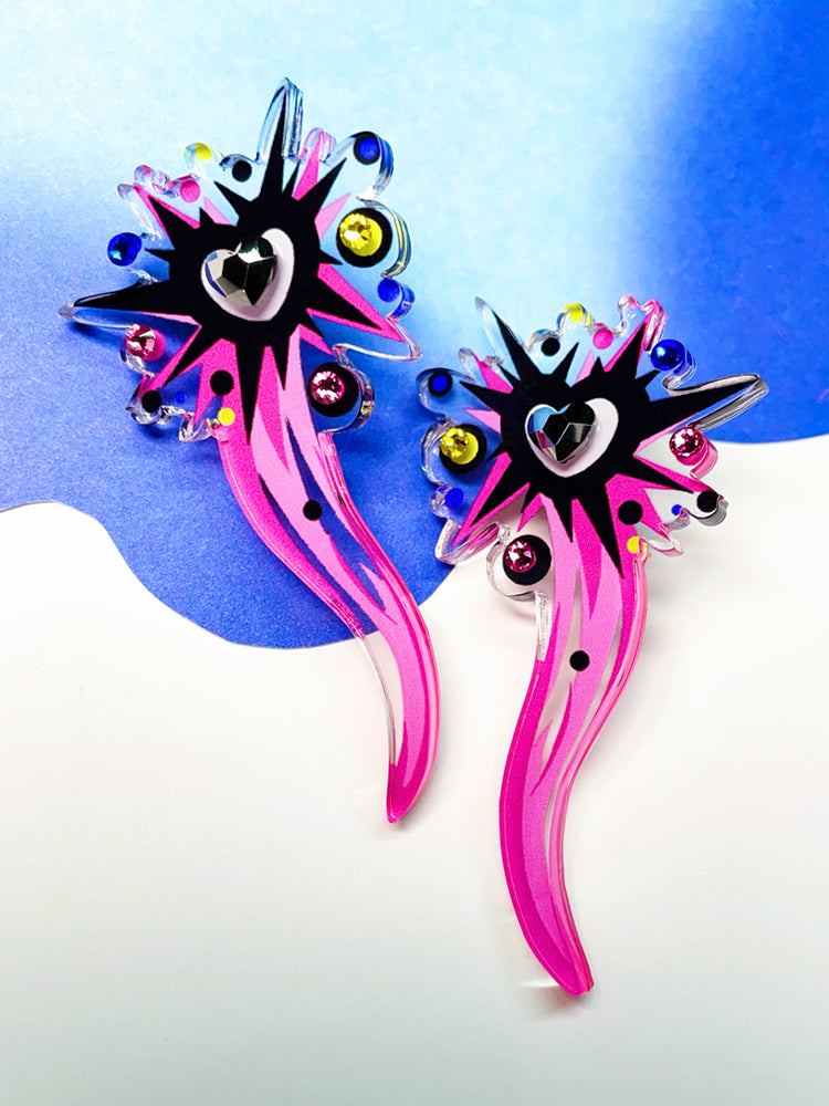 Sparkling Firework Stud Earrings