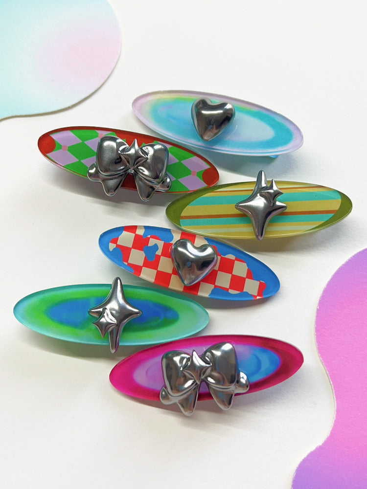 Heart Bow Magnetic Hair Clip