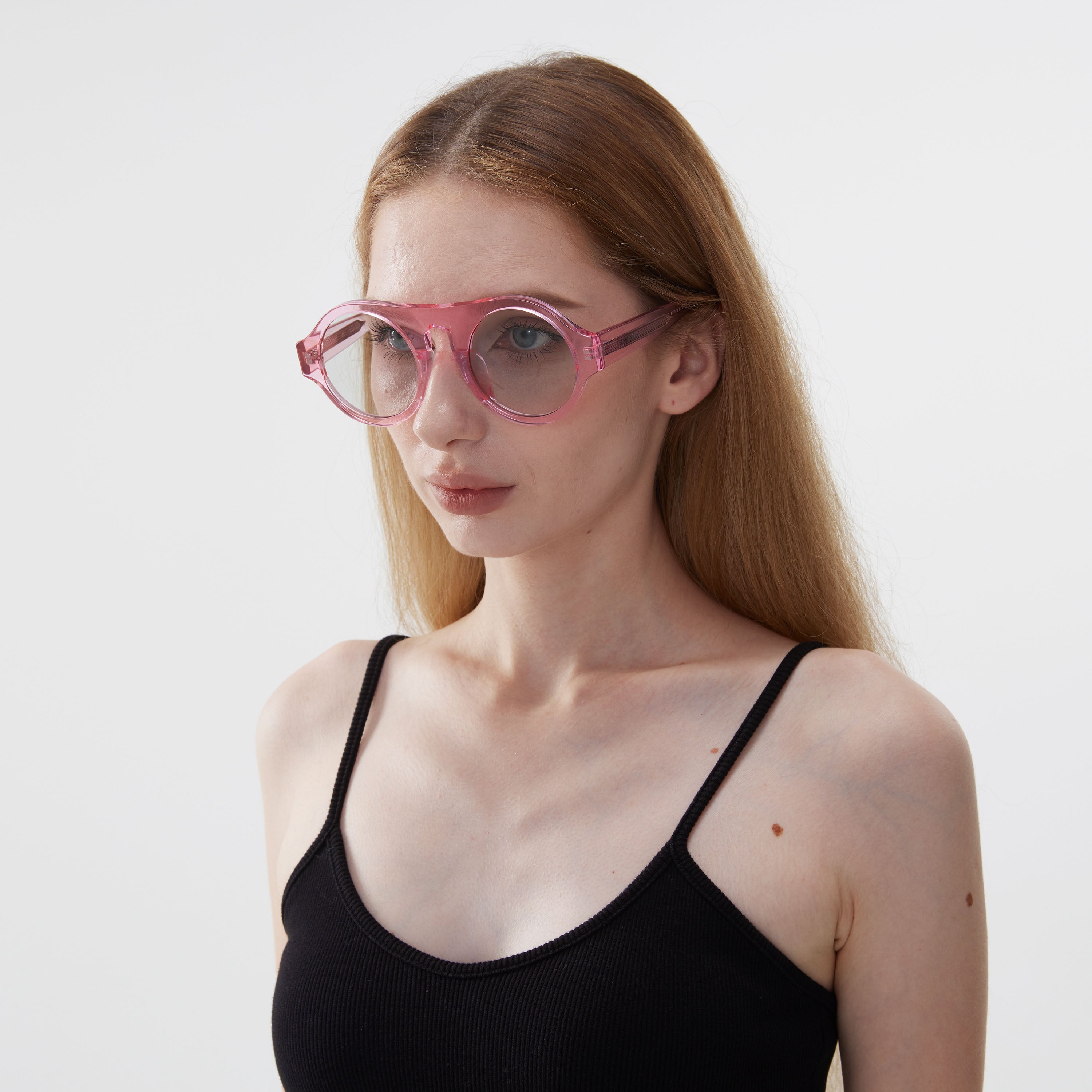 Dolphin Sunglasses - Translucent Pink