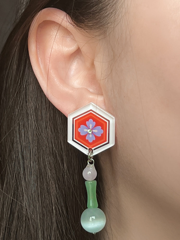 Six Blessings Earrings/Clip