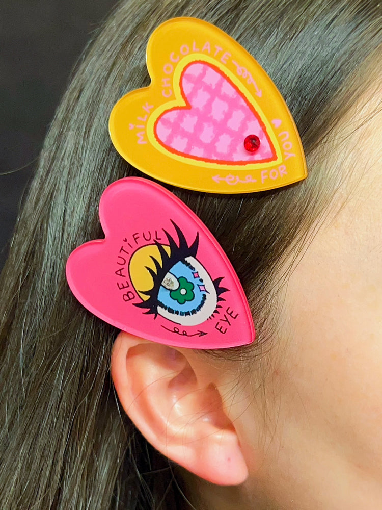 Heart Graffiti Hair Clip