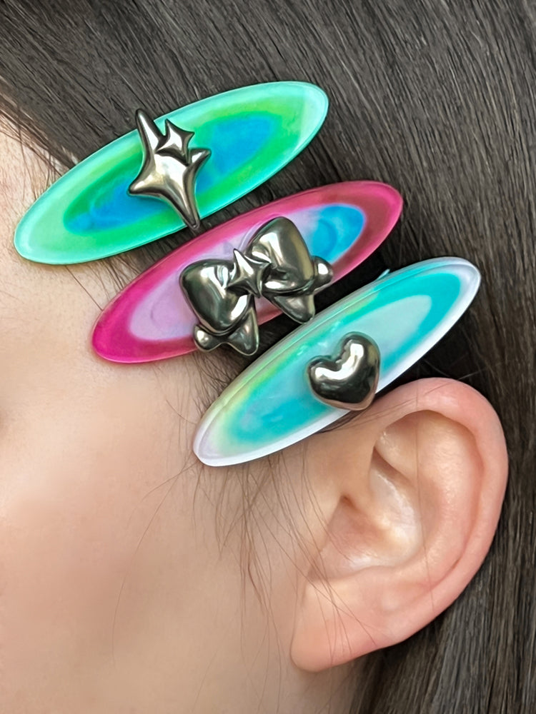 Heart Bow Magnetic Hair Clip