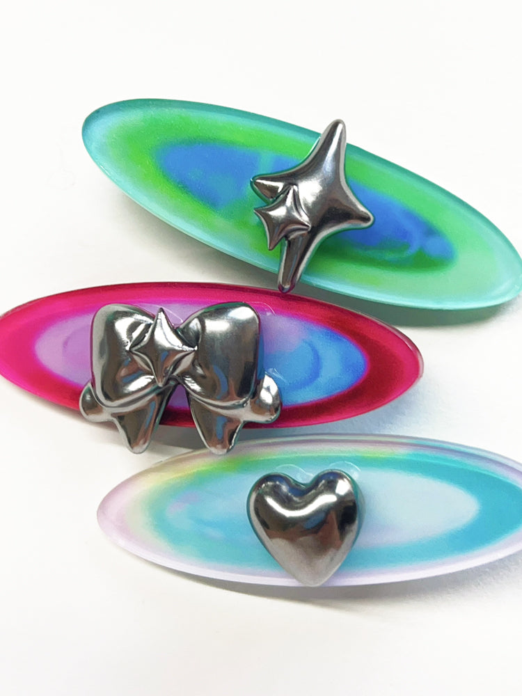 Heart Bow Magnetic Hair Clip