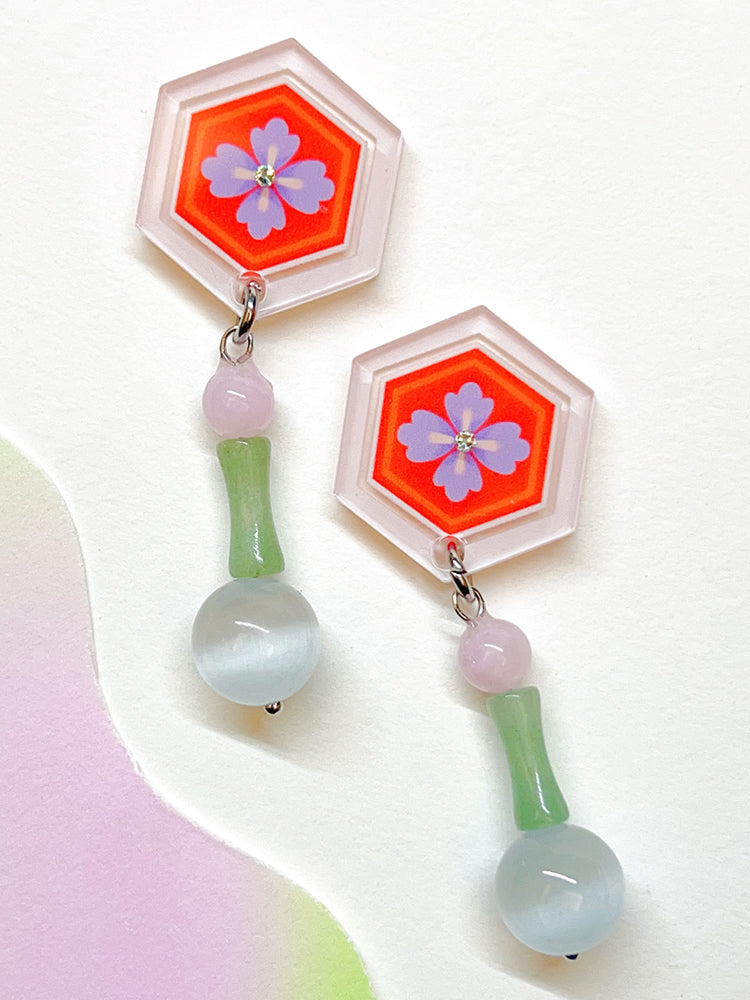 Six Blessings Earrings/Clip