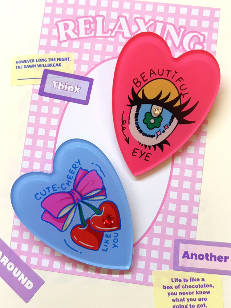 Heart Graffiti Hair Clip