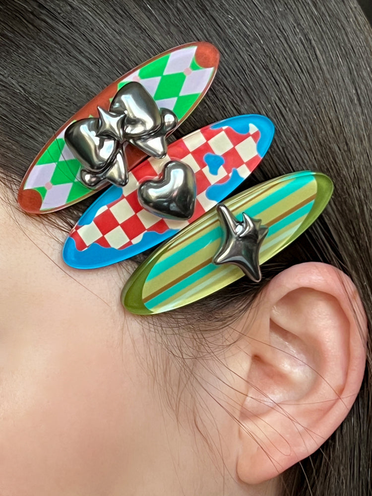 Heart Bow Magnetic Hair Clip