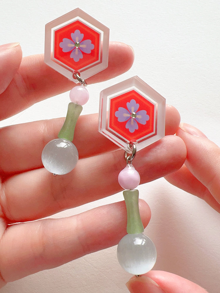 Six Blessings Earrings/Clip