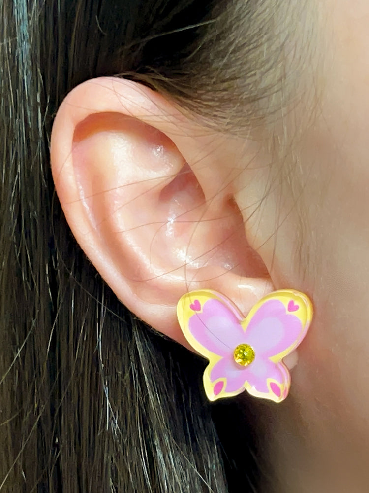 Colorful Butterfly Mini Earrings/Clip