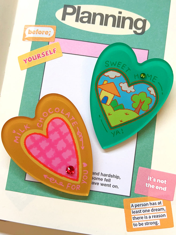 Heart Graffiti Hair Clip